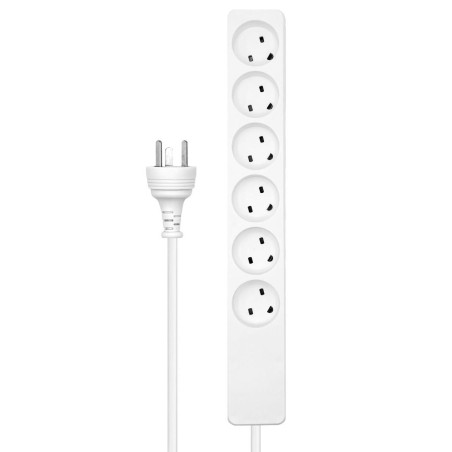 MicroConnect Danish EDB Power Strip 6-way